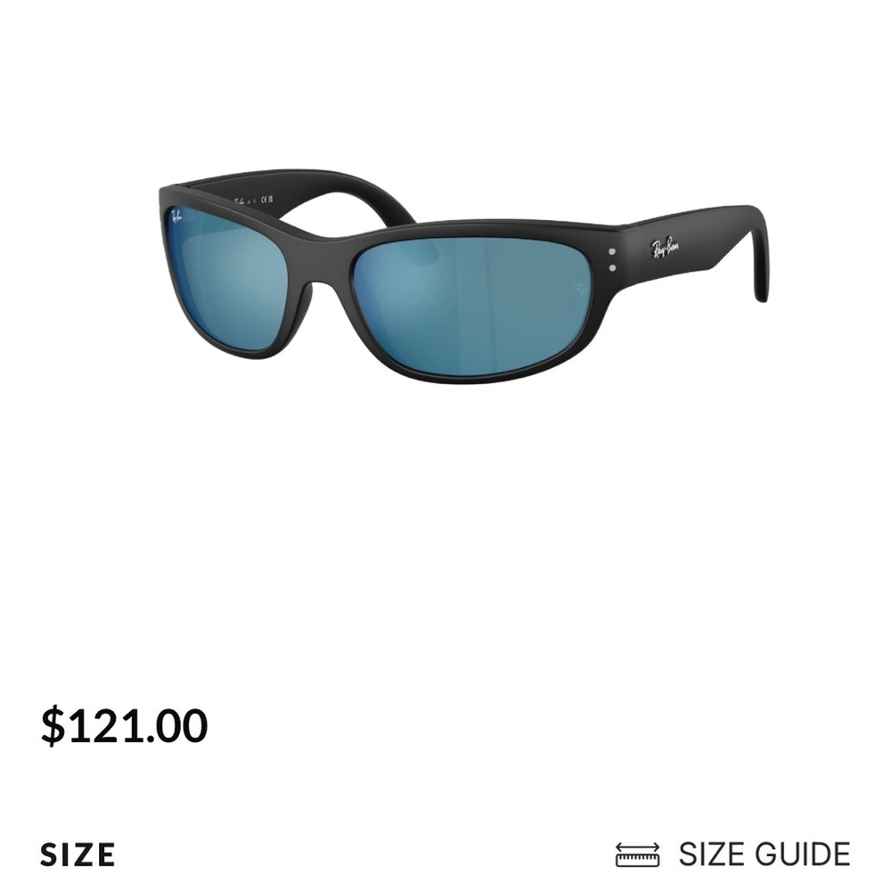 Ray-Ban Junior Black Frame with Blue Lenses
